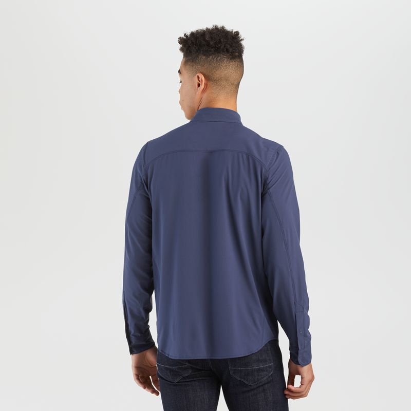 Outdoor Research Astroman Long Sleeve Sun Hemd Herren Navy | Österreich-627BCOGWM