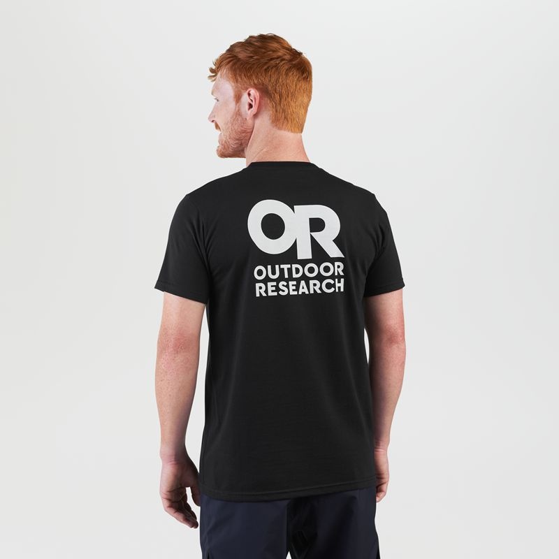 Outdoor Research Back Logo T-shirts Herren Schwarz | Österreich-719BCQKSN