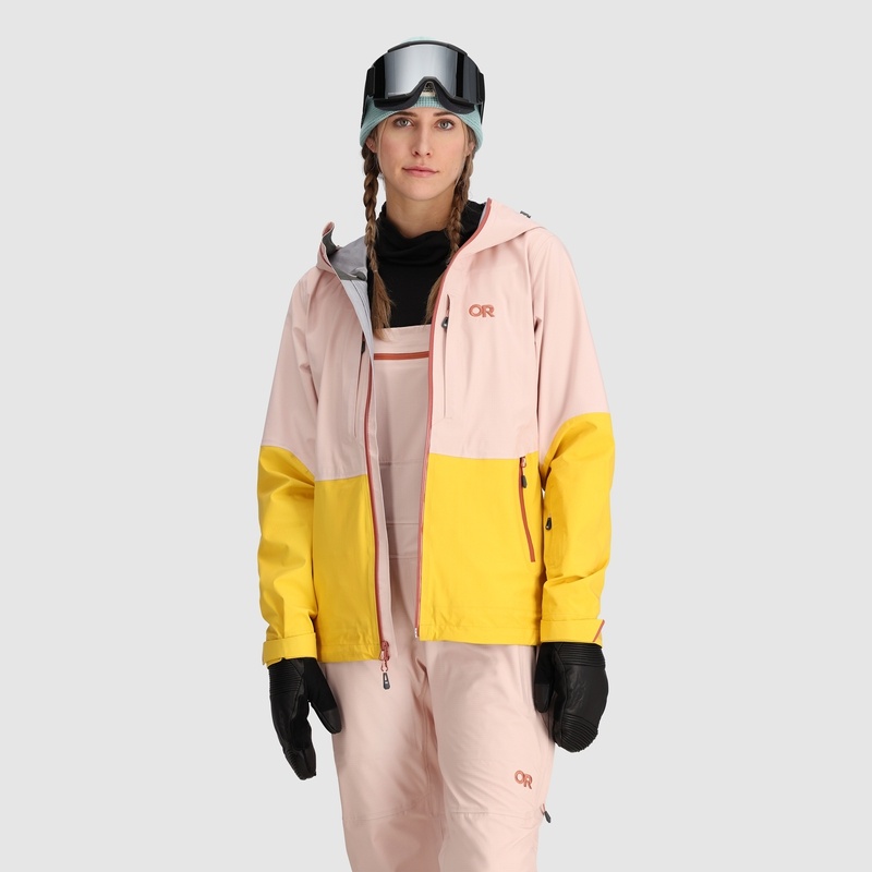 Outdoor Research Carbide Skijacke Damen Hellrosa Gelb | Österreich-420JOSUQX