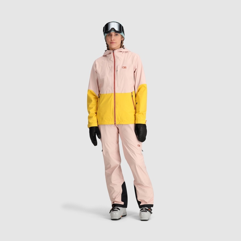 Outdoor Research Carbide Skijacke Damen Hellrosa Gelb | Österreich-420JOSUQX