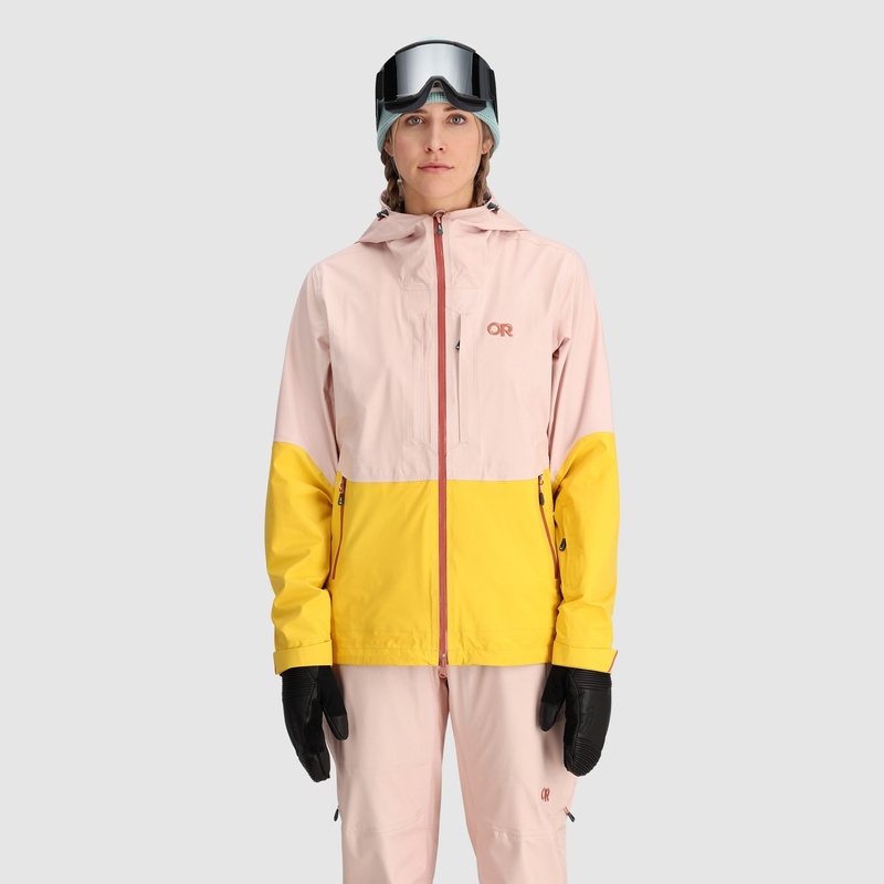 Outdoor Research Carbide Skijacke Damen Hellrosa Gelb | Österreich-420JOSUQX