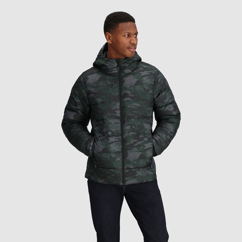 Outdoor Research Coldfront Down Hoodie Daunenjacke Herren Camouflage | Österreich-569LCFBXK