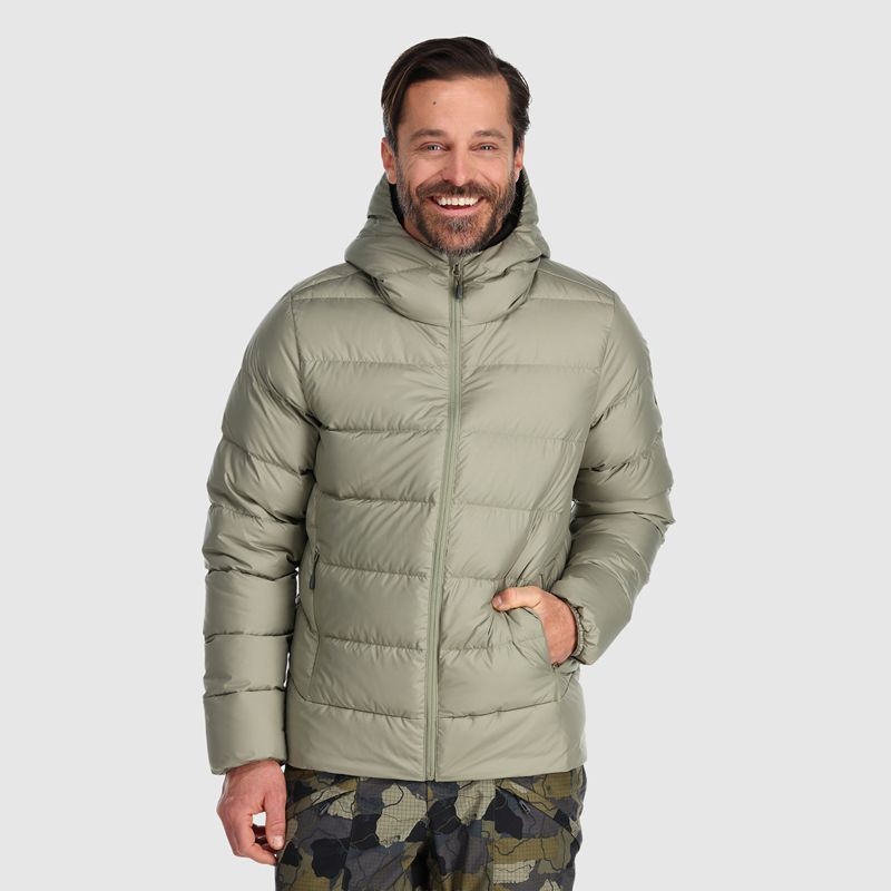 Outdoor Research Coldfront Down Hoodie Daunenjacke Herren Hellgrün | Österreich-254VXWEAI