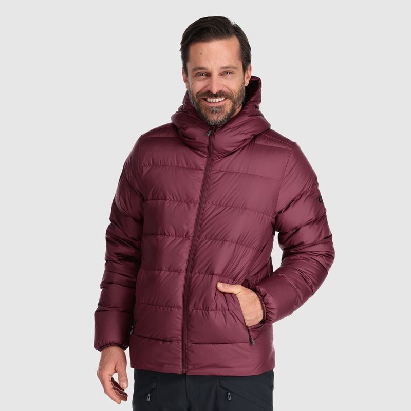 Outdoor Research Coldfront Down Hoodie Daunenjacke Herren Bordeaux | Österreich-391AUZHWS