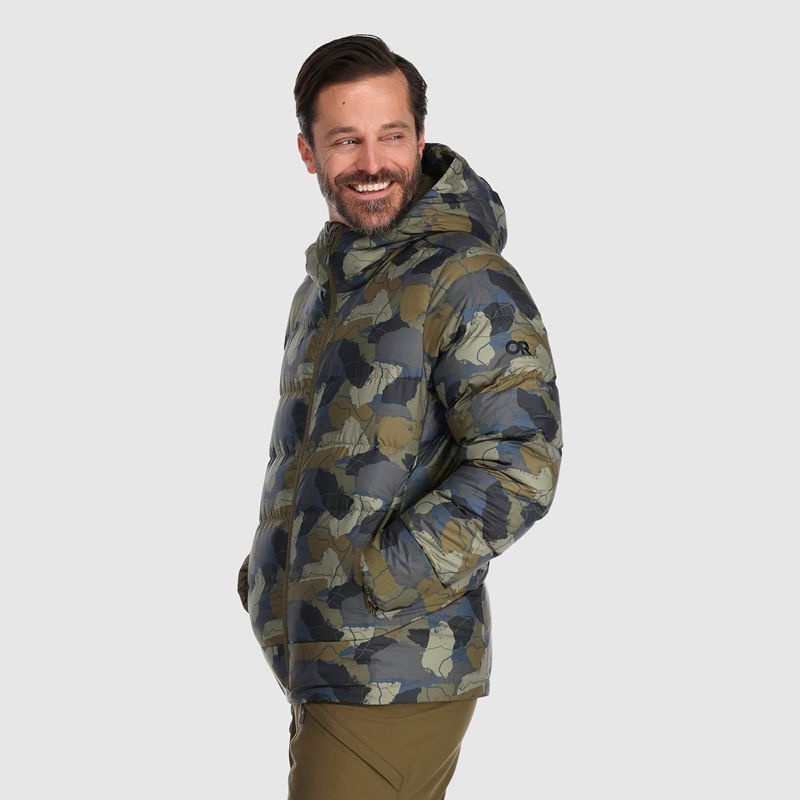 Outdoor Research Coldfront Down Hoodie Daunenjacke Herren Camouflage | Österreich-793KOJGMA