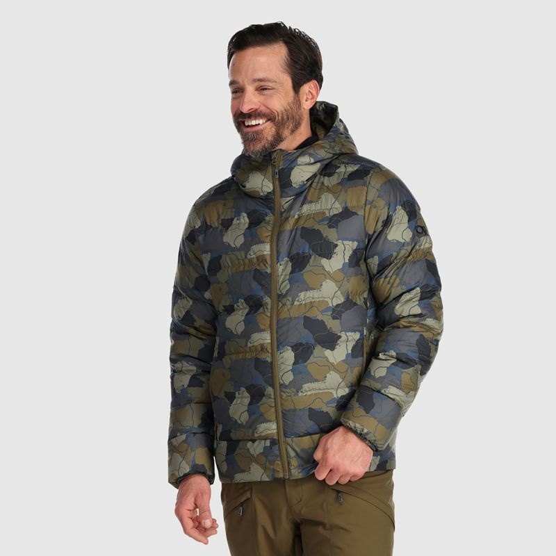 Outdoor Research Coldfront Down Hoodie Daunenjacke Herren Camouflage | Österreich-793KOJGMA