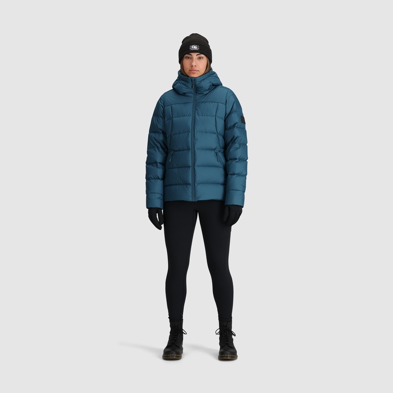 Outdoor Research Coldfront Down Hoodie Jacken Damen Dunkelblau | Österreich-190ZGFJSB