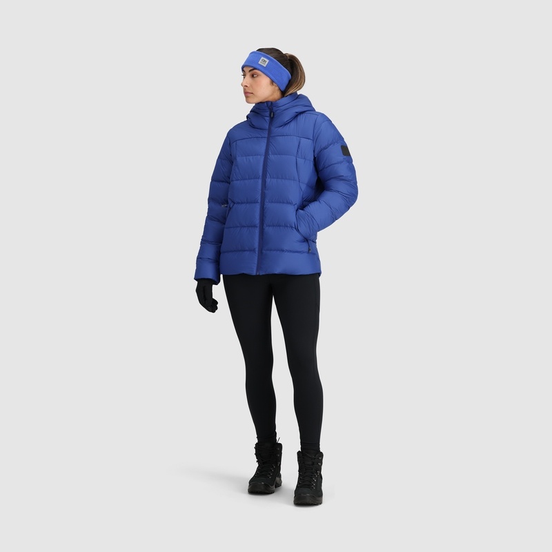 Outdoor Research Coldfront Down Hoodie Jacken Damen Blau | Österreich-054ZXWUAR