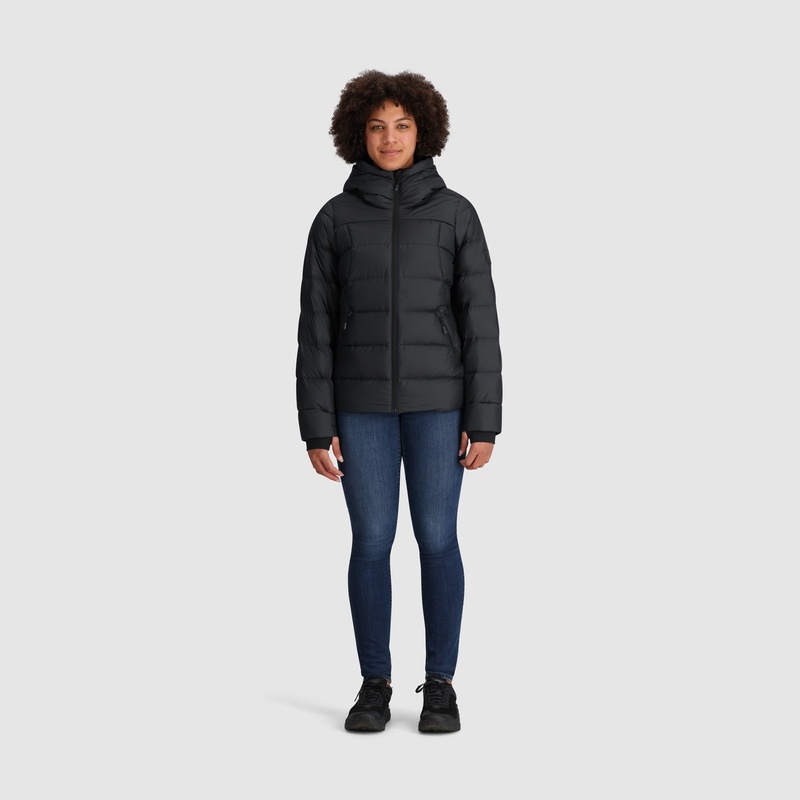 Outdoor Research Coldfront Down Hoodie Jacken Damen Schwarz | Österreich-906HWYOUQ