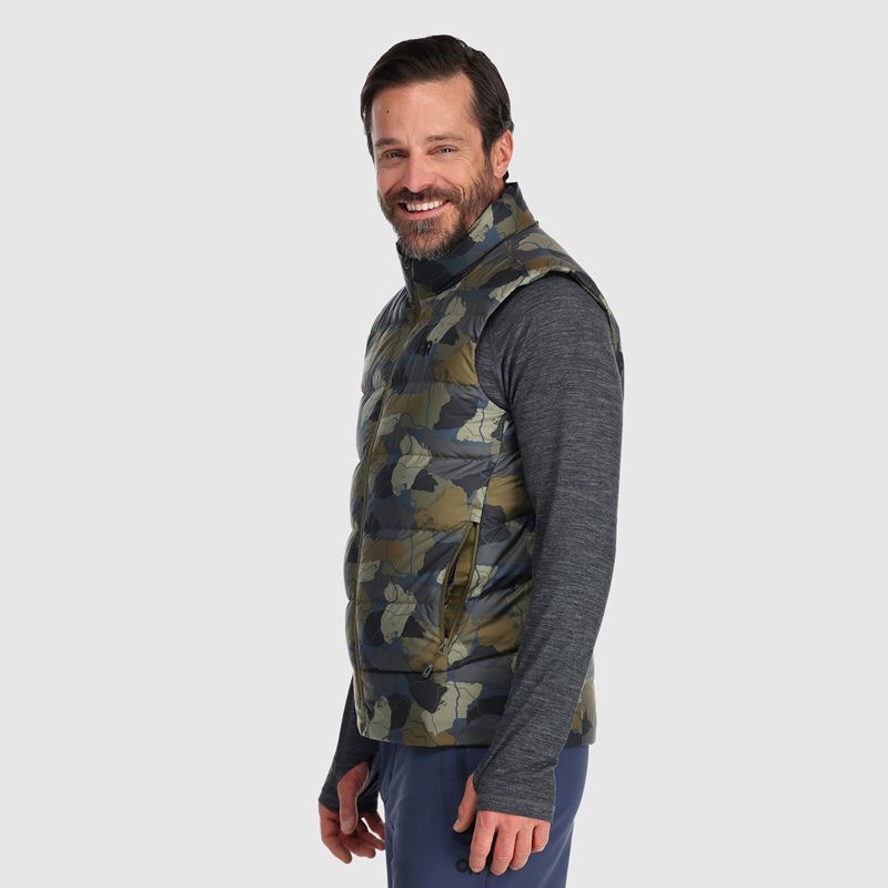 Outdoor Research Coldfront Down Weste Herren Camouflage | Österreich-503XLHAPW