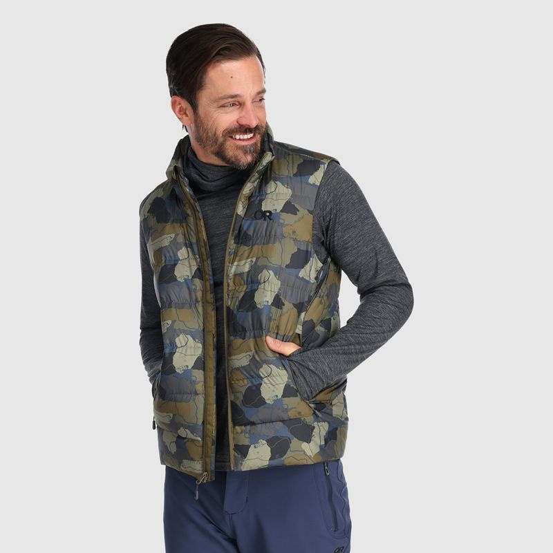 Outdoor Research Coldfront Down Weste Herren Camouflage | Österreich-503XLHAPW