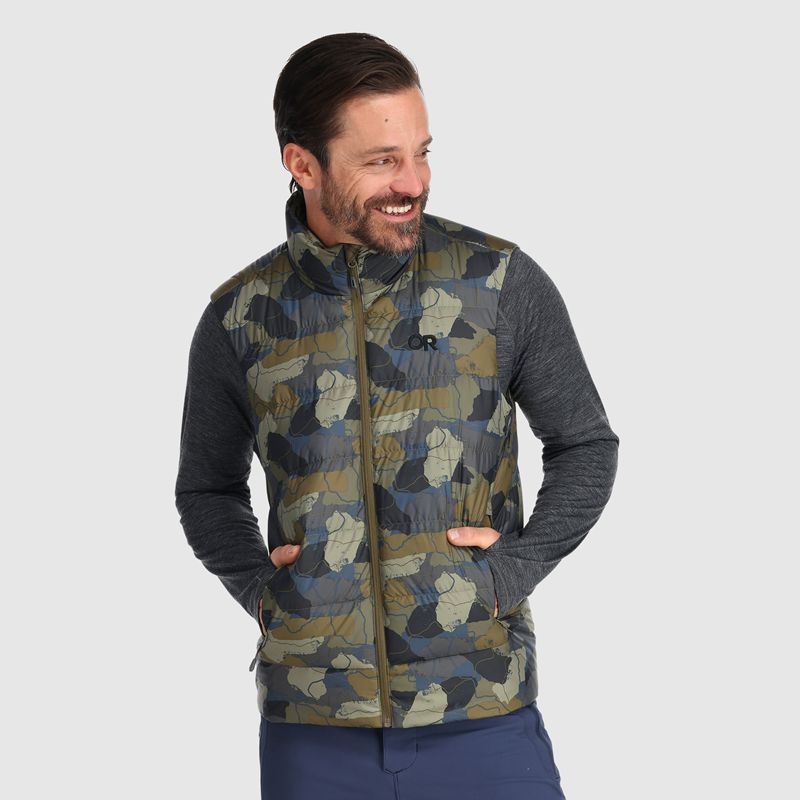 Outdoor Research Coldfront Down Weste Herren Camouflage | Österreich-503XLHAPW