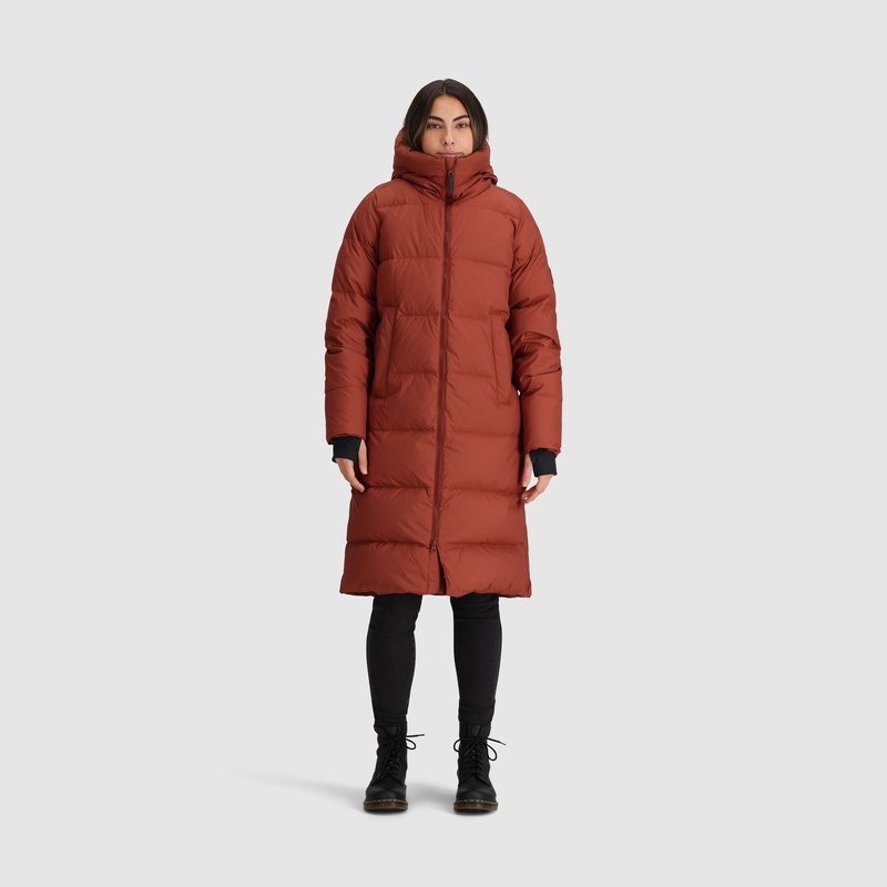 Outdoor Research Coze Down Parka Damen Rot Braun | Österreich-781WLGOHE