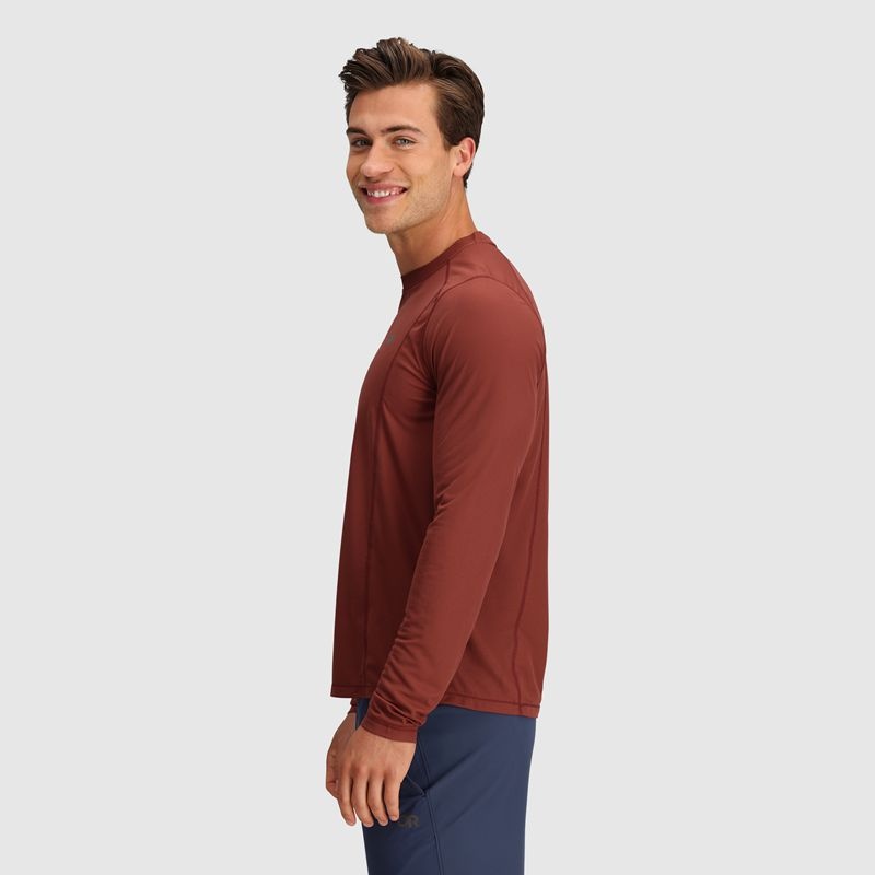 Outdoor Research Echo Long Sleeve T-shirts Herren Rot Braun | Österreich-650SCXGDR