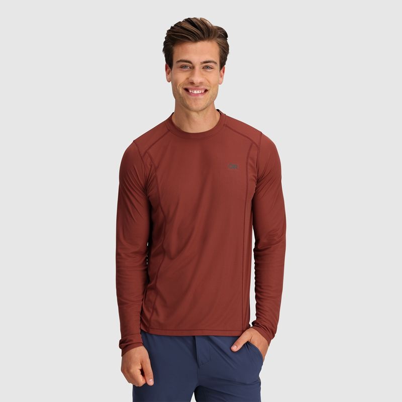 Outdoor Research Echo Long Sleeve T-shirts Herren Rot Braun | Österreich-650SCXGDR