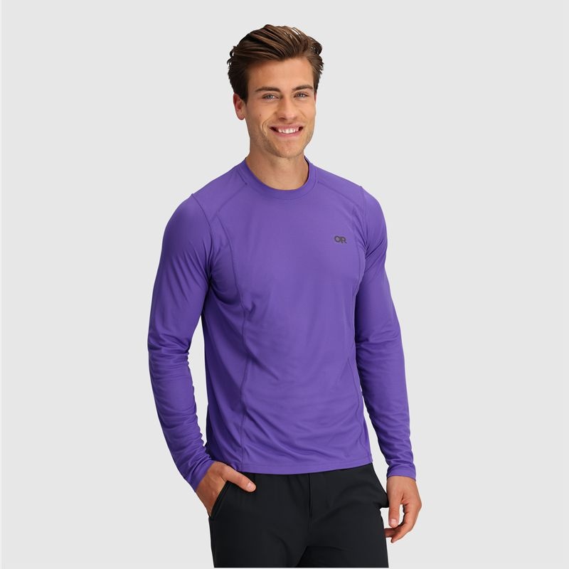 Outdoor Research Echo Long Sleeve T-shirts Herren Lila | Österreich-512PFAXDU