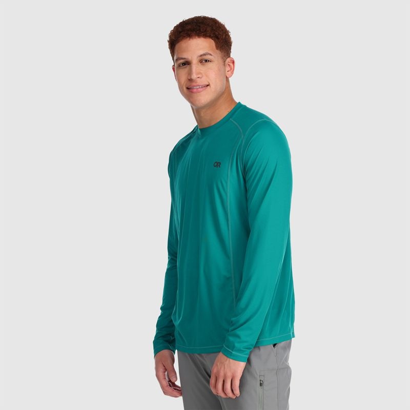 Outdoor Research Echo Long Sleeve T-shirts Herren Türkis | Österreich-637ZCLVHR