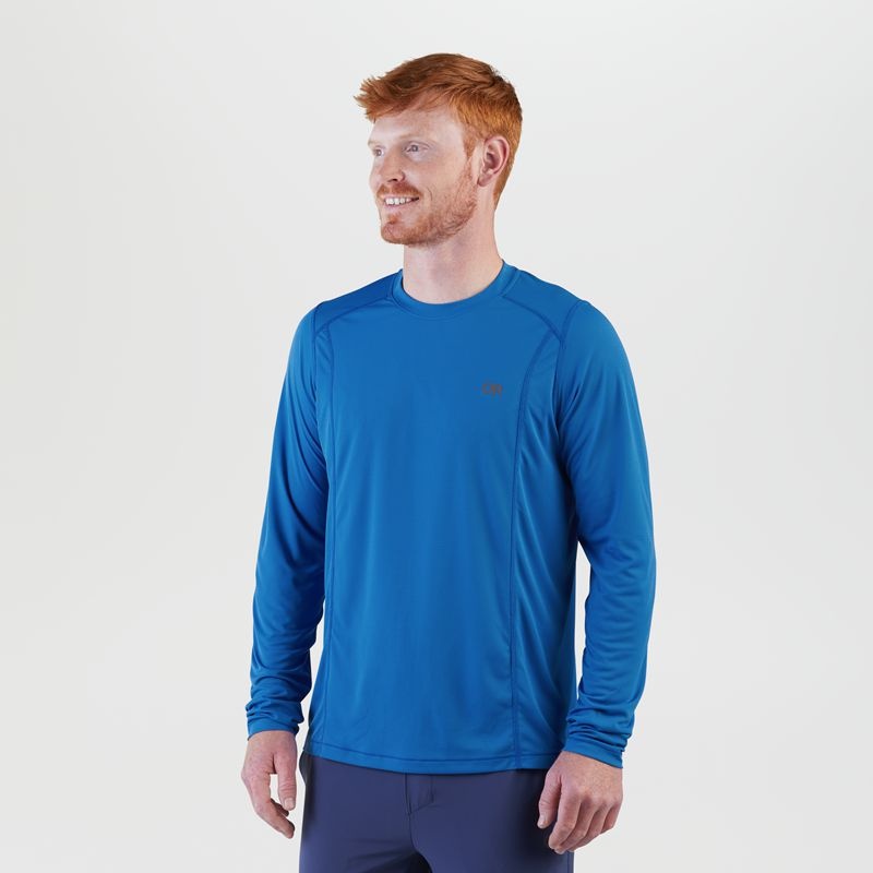 Outdoor Research Echo Long Sleeve T-shirts Herren Blau | Österreich-931FMYEUB