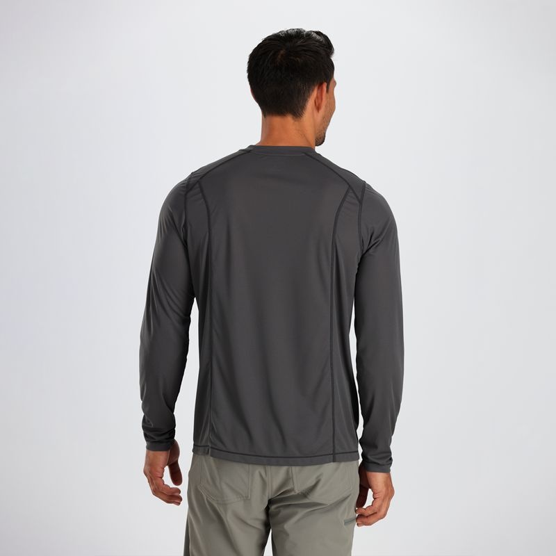 Outdoor Research Echo Long Sleeve T-shirts Herren Dunkelgrau | Österreich-075AEOGLN