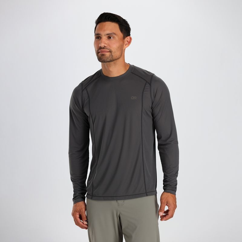 Outdoor Research Echo Long Sleeve T-shirts Herren Dunkelgrau | Österreich-075AEOGLN