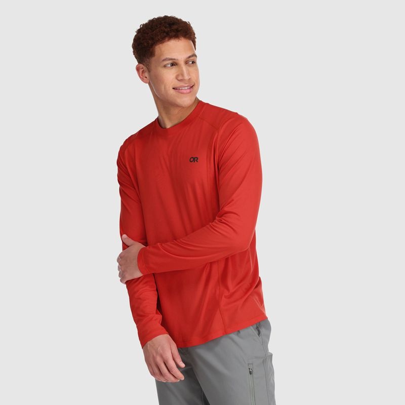 Outdoor Research Echo Long Sleeve T-shirts Herren Rot | Österreich-193ETWLJN