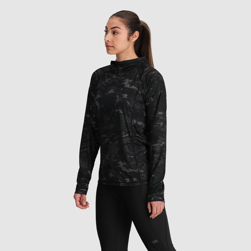 Outdoor Research Echo Printed Hoodie Damen Schwarz Camouflage | Österreich-718ODBYTS