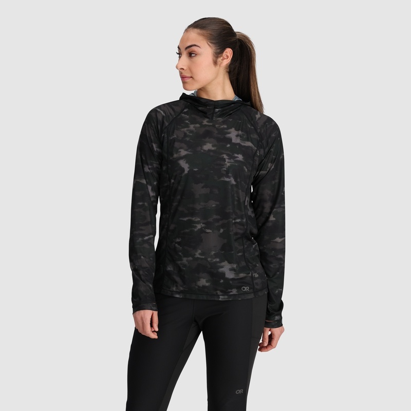 Outdoor Research Echo Printed Hoodie Damen Schwarz Camouflage | Österreich-718ODBYTS