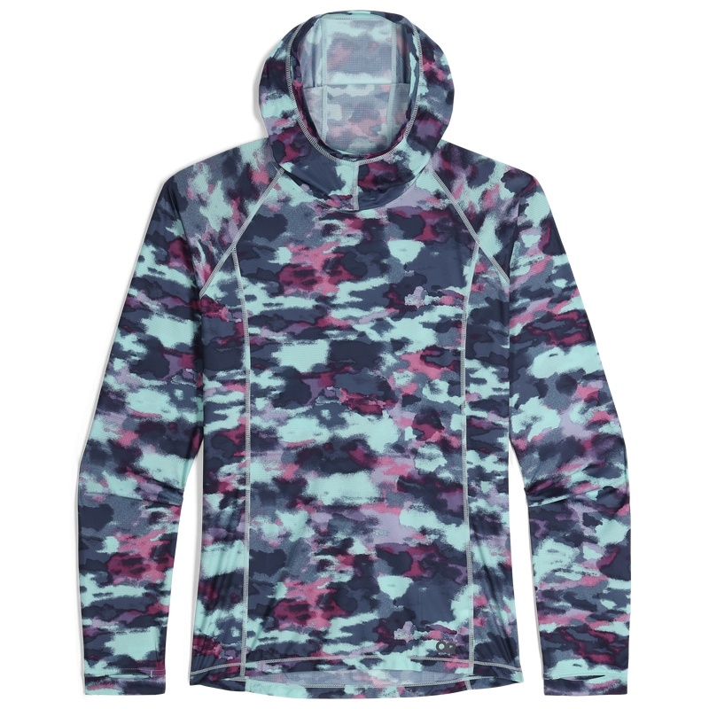 Outdoor Research Echo Printed Hoodie Damen Türkis Camouflage | Österreich-639RMAPXJ