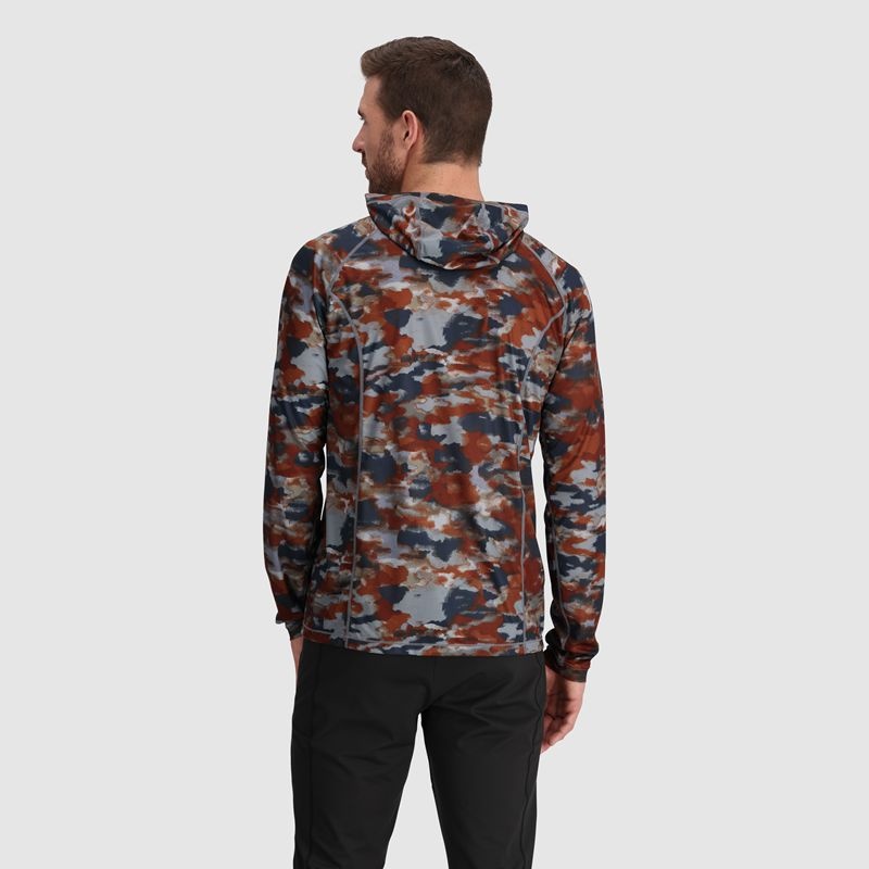 Outdoor Research Echo Printed Hoodie Herren Rot Braun Navy Grau | Österreich-768URBGKP