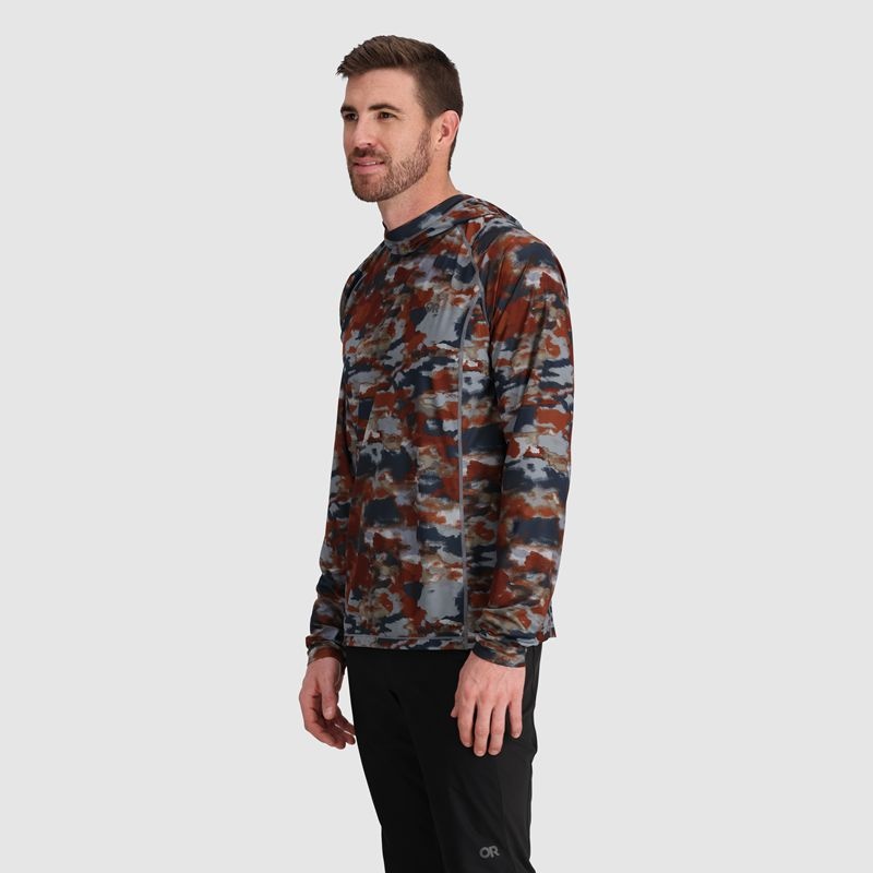 Outdoor Research Echo Printed Hoodie Herren Rot Braun Navy Grau | Österreich-768URBGKP