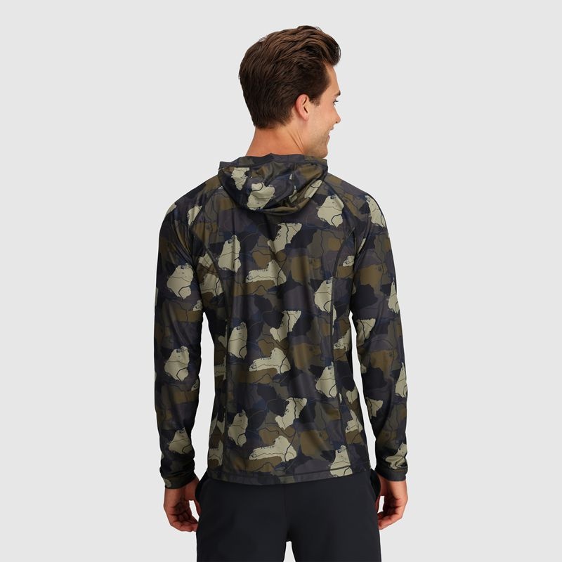 Outdoor Research Echo Printed Hoodie Herren Grün Camouflage | Österreich-653JPWOZK