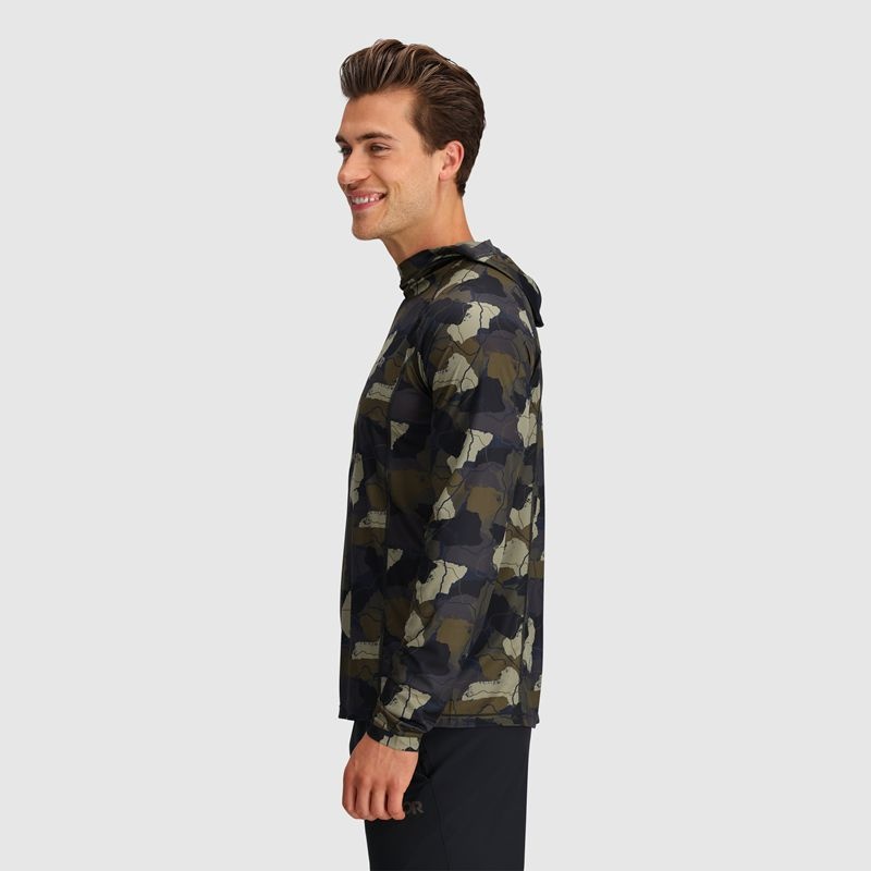 Outdoor Research Echo Printed Hoodie Herren Grün Camouflage | Österreich-653JPWOZK