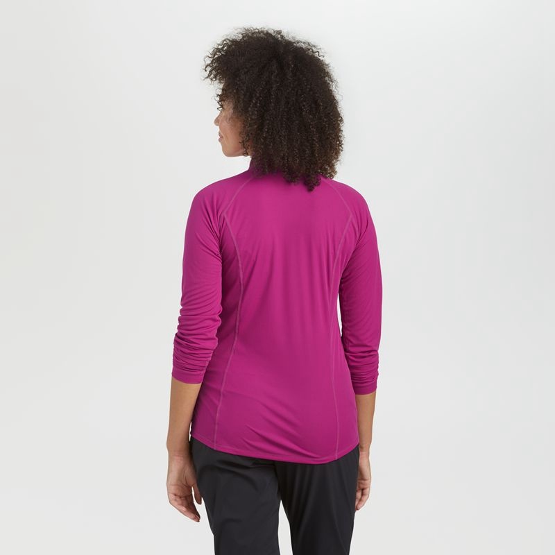 Outdoor Research Echo Quarter Zip Funktionsshirt Damen Fuchsie | Österreich-740GIKAVQ