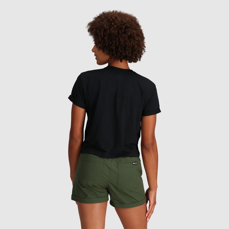 Outdoor Research Essential Boxy T-shirts Damen Schwarz | Österreich-029RLYXJB