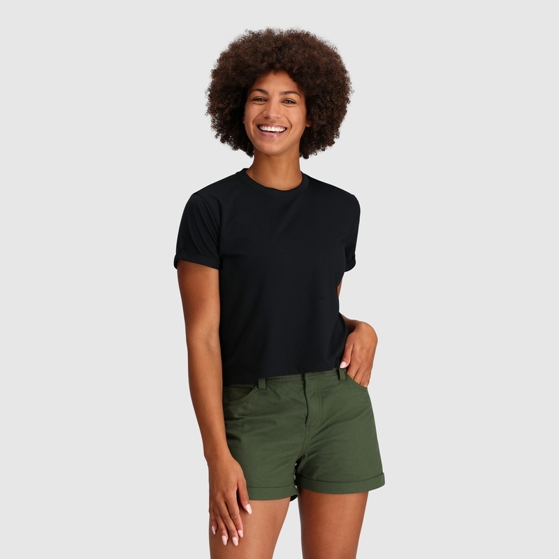 Outdoor Research Essential Boxy T-shirts Damen Schwarz | Österreich-029RLYXJB