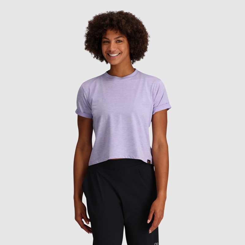 Outdoor Research Essential Boxy T-shirts Damen Lila | Österreich-497TREKWY