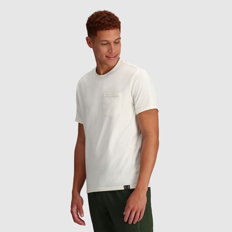 Outdoor Research Essential Pocket T-shirts Herren Weiß | Österreich-083PSRIMD