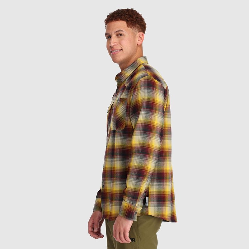 Outdoor Research Feedback Flannel Hemd Herren Braun Gelb | Österreich-284LGOQIT