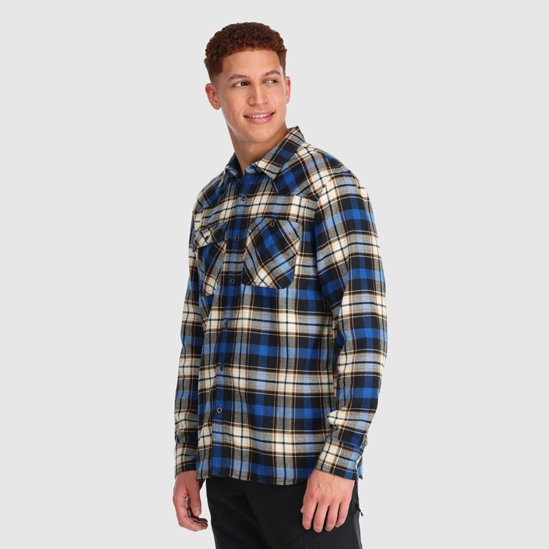 Outdoor Research Feedback Flannel Hemd Herren Blau Schwarz Weiß | Österreich-271WYSZAU