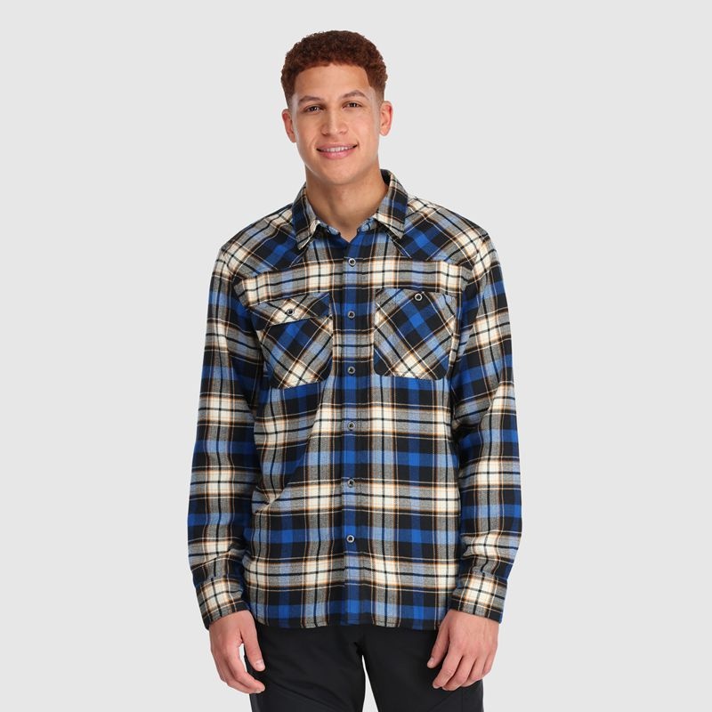 Outdoor Research Feedback Flannel Hemd Herren Blau Schwarz Weiß | Österreich-271WYSZAU