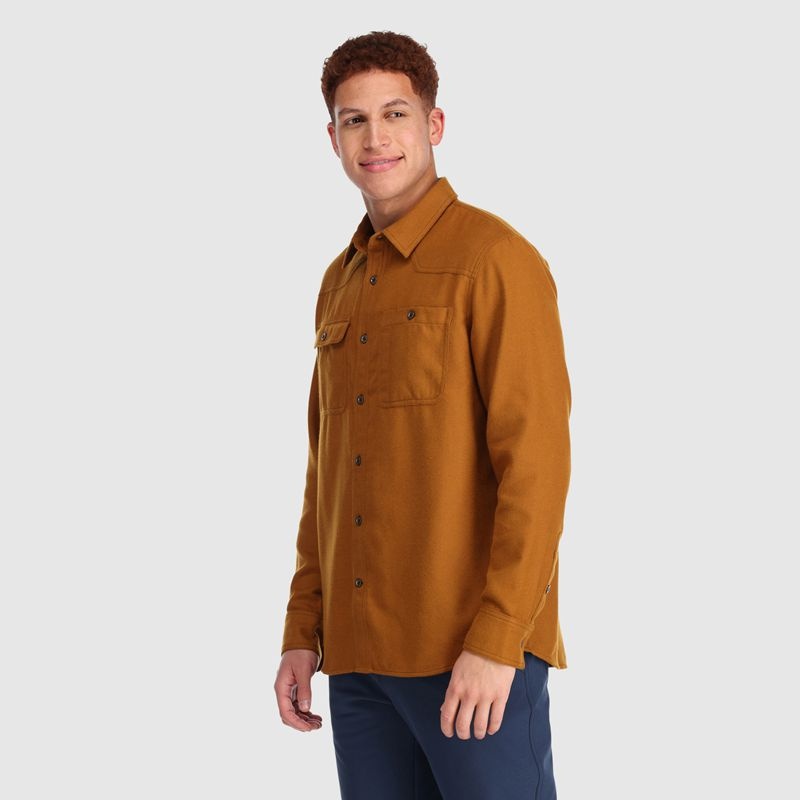 Outdoor Research Feedback Flannel Hemd Herren Braun | Österreich-813QXVEZG