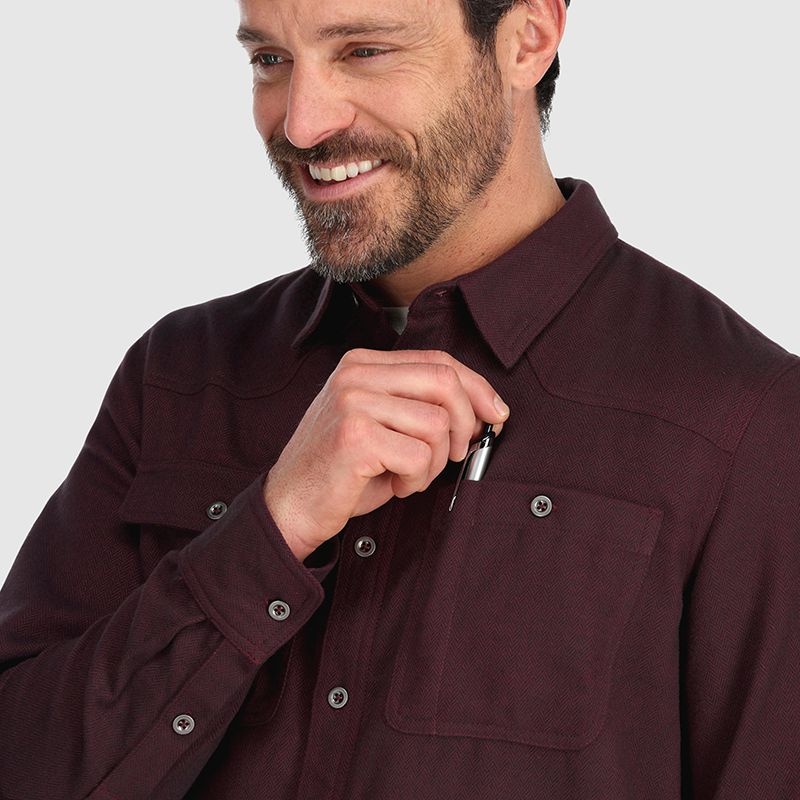 Outdoor Research Feedback Flannel Hemd Herren Bordeaux | Österreich-794LWVPBI