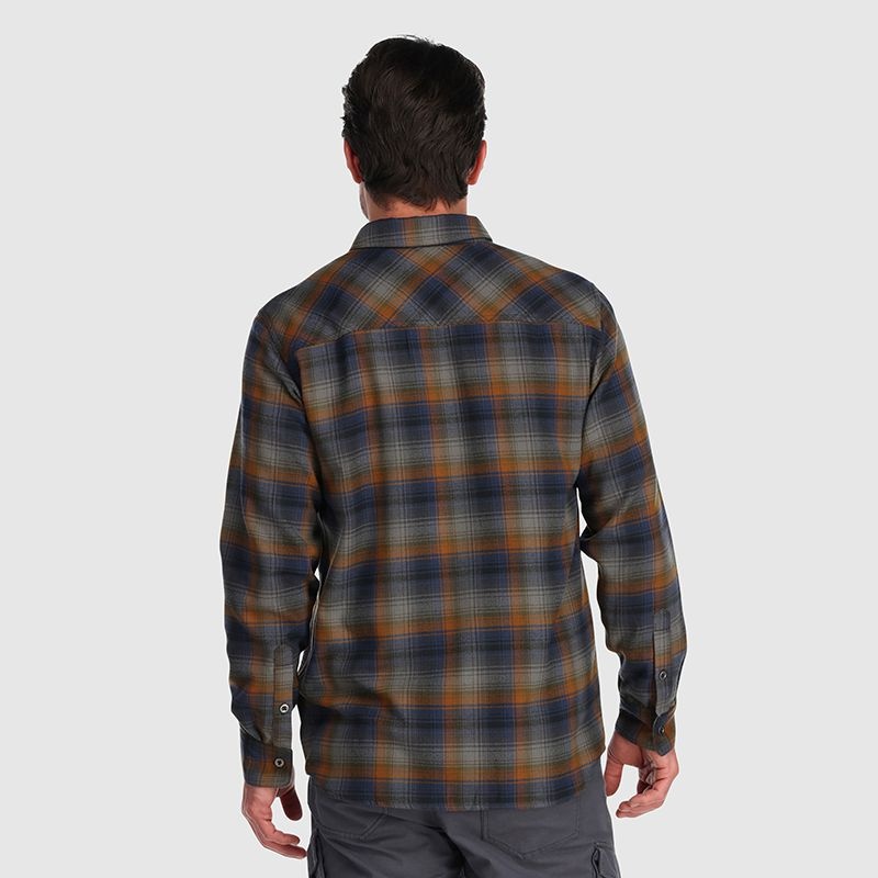 Outdoor Research Feedback Flannel Hemd Herren Dunkelgrau Navy Braun | Österreich-352KNPESF