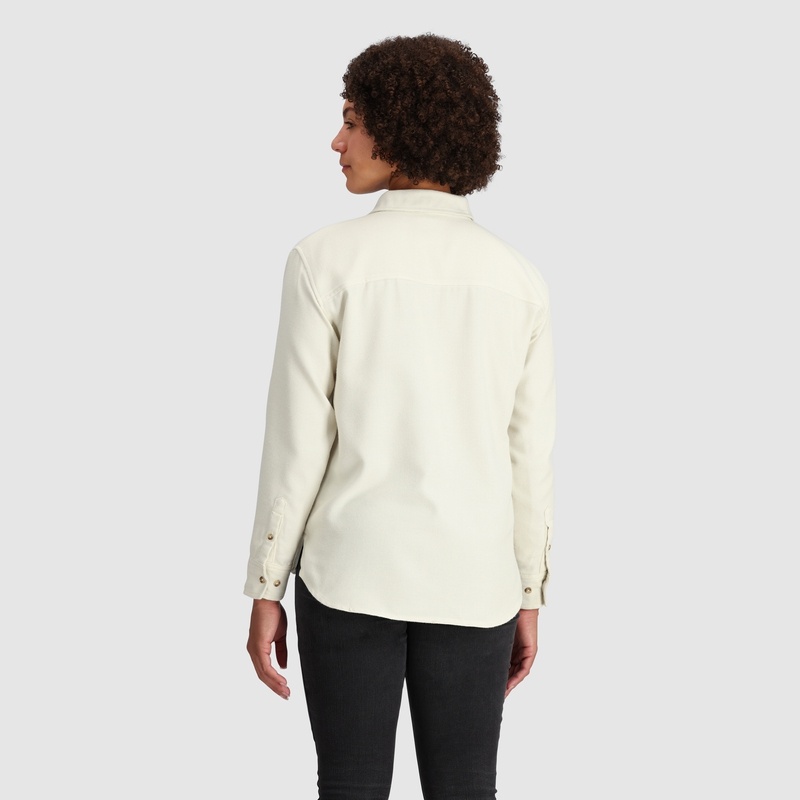 Outdoor Research Feedback Flannel Twill Hemd Damen Weiß | Österreich-041ZSPTRA