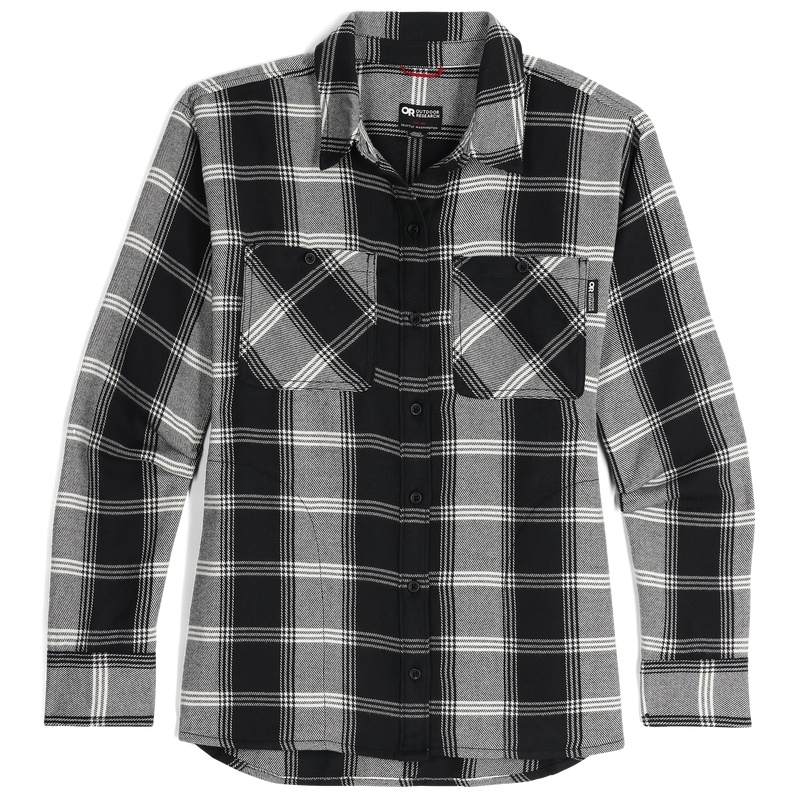 Outdoor Research Feedback Flannel Twill Hemd Damen Schwarz Grau | Österreich-592RPVSIE