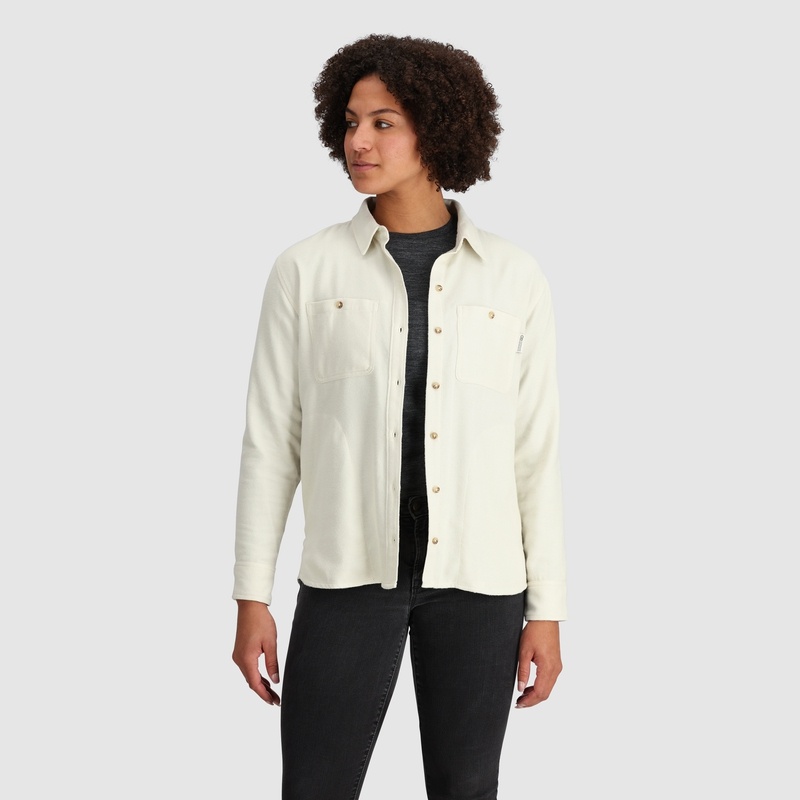 Outdoor Research Feedback Flannel Twill Hemd Damen Weiß | Österreich-843CWTZXA