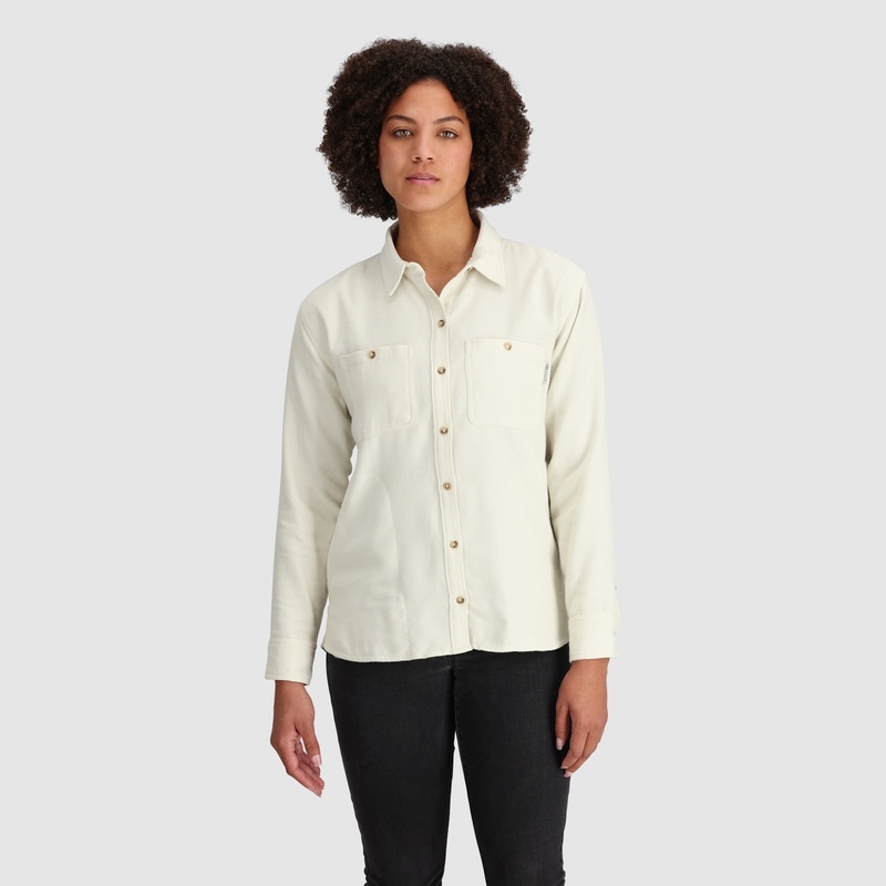 Outdoor Research Feedback Flannel Twill Hemd Damen Weiß | Österreich-843CWTZXA