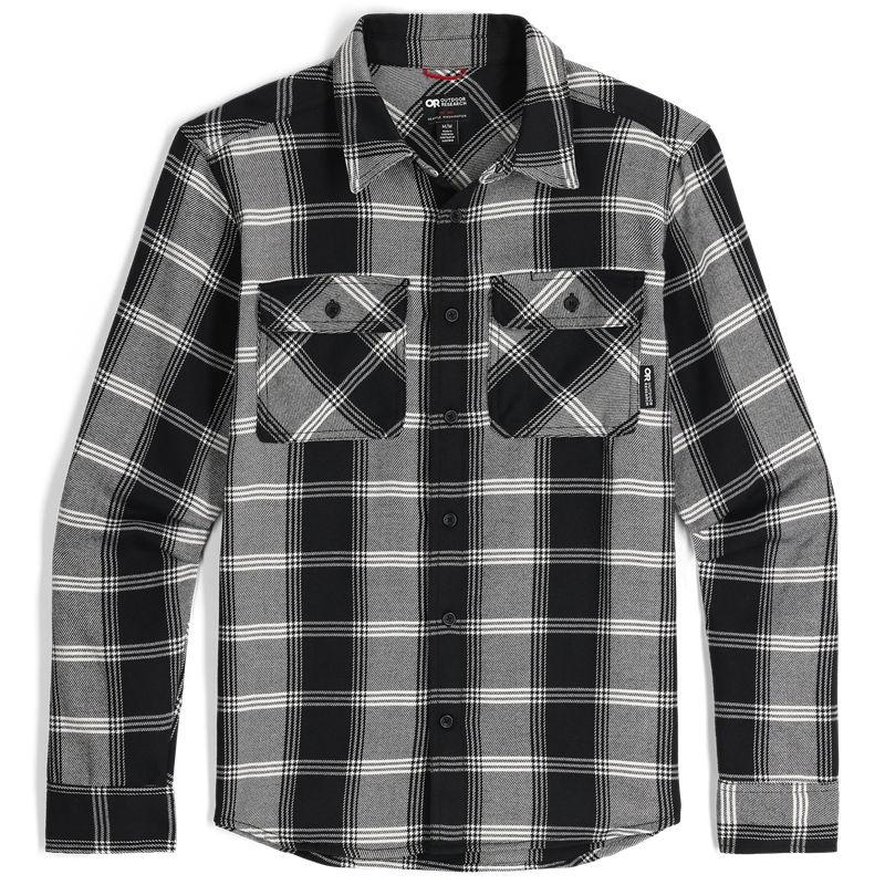 Outdoor Research Feedback Flannel Twill Hemd Herren Schwarz Grau | Österreich-697KNZESP