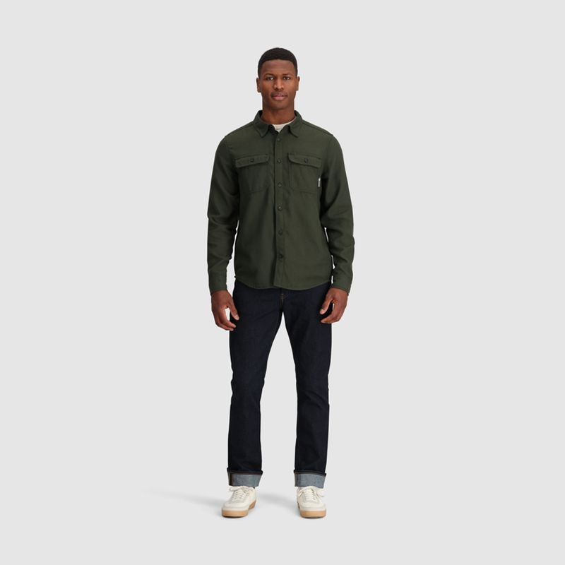 Outdoor Research Feedback Flannel Twill Hemd Herren Dunkelgrün | Österreich-041IFNRMJ