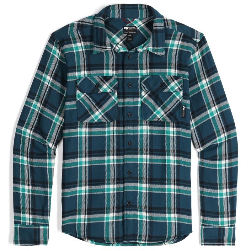 Outdoor Research Feedback Flannel Twill Hemd Herren Grün Türkis | Österreich-403VALYDO